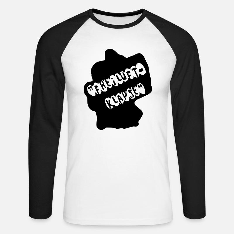 Freiluftklapse - Unisex Baseballshirt langarm - Weiß/Schwarz
