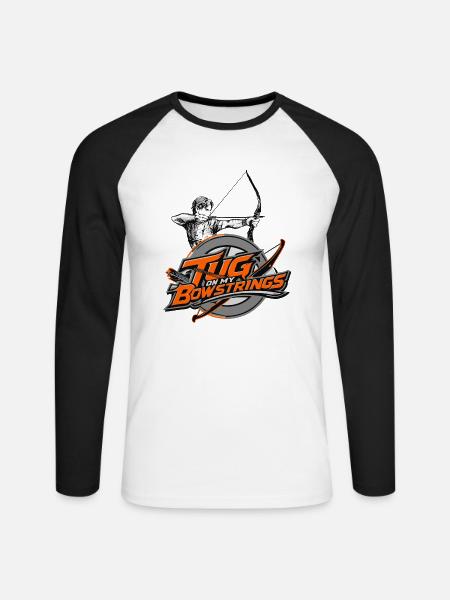 Bogenschießenspruch - Unisex Baseballshirt langarm - Weiß/Schwarz