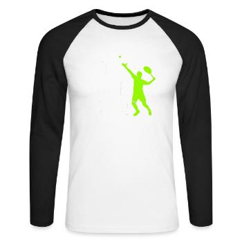 Tennis Player - Unisex Long Sleeve Baseball T-Shirt - white/black - Front - Nik (191cm)