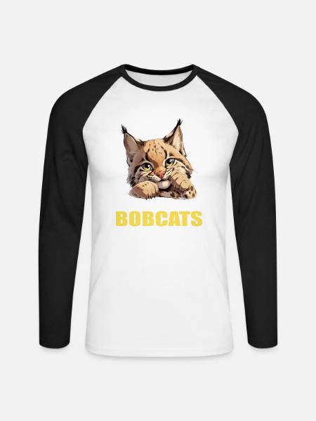 Bobcats Rotluchse Rotluchs Luchs - Unisex Baseballshirt langarm - Weiß/Schwarz