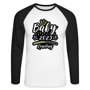 Bébé 2025 Chargement Dicton - T-shirt baseball manches longues Homme - blanc/noir - Devant - Nik (191cm)