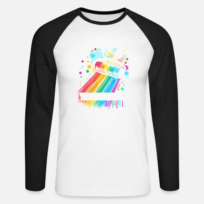 So läuft das bei mir - Unisex Baseballshirt langarm - Weiß/Schwarz