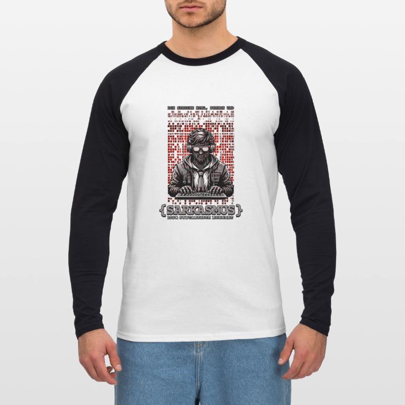 Ich spreche HTML Python und Sarkasmus Unisex Baseballshirt langarm