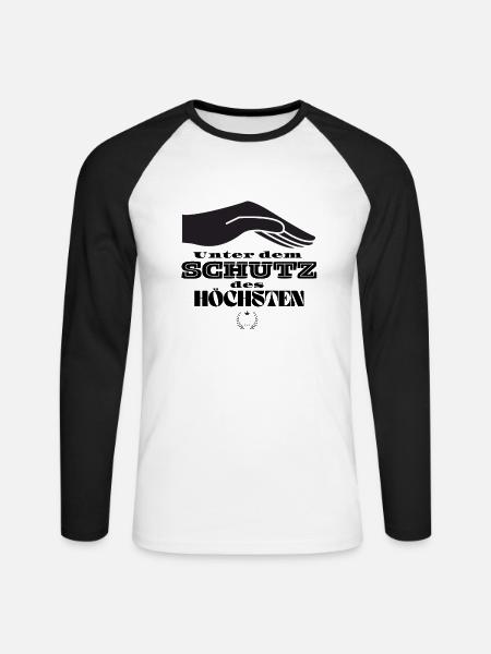 Der Schutz des Höchsten - Unisex Baseballshirt langarm - Weiß/Schwarz