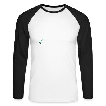 Menschenleben retten - Unisex Baseballshirt langarm - Weiß/Schwarz - Vorne - Nik (191cm)