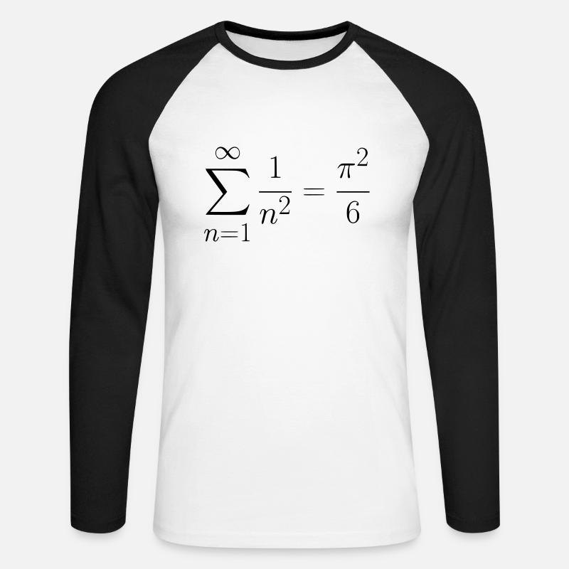 The Basel Problem Gift Idea - Unisex Long Sleeve Baseball T-Shirt - white/black