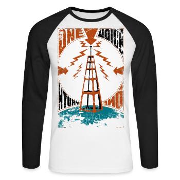 One Voice One Truth - Unisex Long Sleeve Baseball T-Shirt - white/black - Front - Nik (191cm)