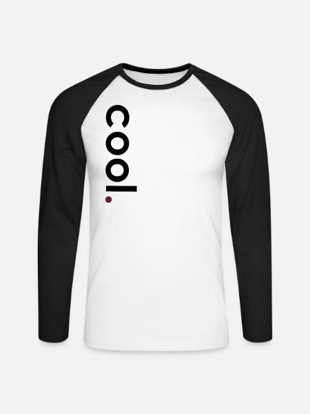 cool vertical black - Unisex Long Sleeve Baseball T-Shirt - white/black