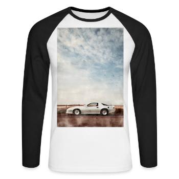 1988 Camaro - T-shirt baseball manches longues Homme - blanc/noir - Devant - Nik (191cm)