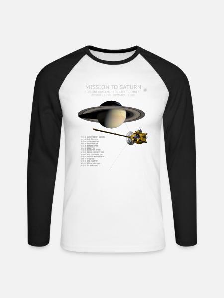 Cassini Huygens Tour Sihrt - The Grand Final - Unisex Long Sleeve Baseball T-Shirt - white/black