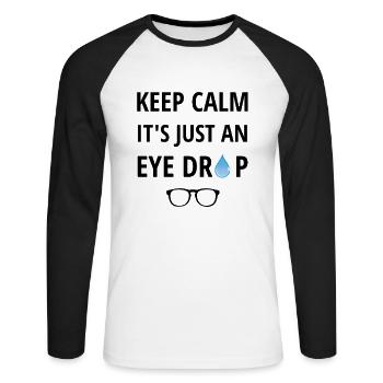 Ophthalmologist Ophthalmologist | Ophthalmology Eyes - Unisex Long Sleeve Baseball T-Shirt - white/black - Front - Nik (191cm)