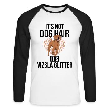 Vizsla Gifts | Vizsla Lover Vizsla Dog - Unisex Long Sleeve Baseball T-Shirt - white/black - Front - Nik (191cm)
