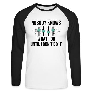 Sound Engineer Gift Sound Engineer Sound Engineer - Unisex Long Sleeve Baseball T-Shirt - white/black - Front - Nik (191cm)