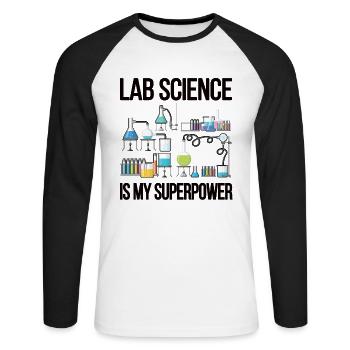 Laboratory Technician Medical Technician Laboratory Technician Lab Tech - Unisex Long Sleeve Baseball T-Shirt - white/black - Front - Nik (191cm)