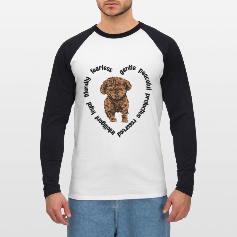 Cavapoo amoureux de chiens Cavoodle Mama Cavapoo T-shirt baseball manches longues Homme