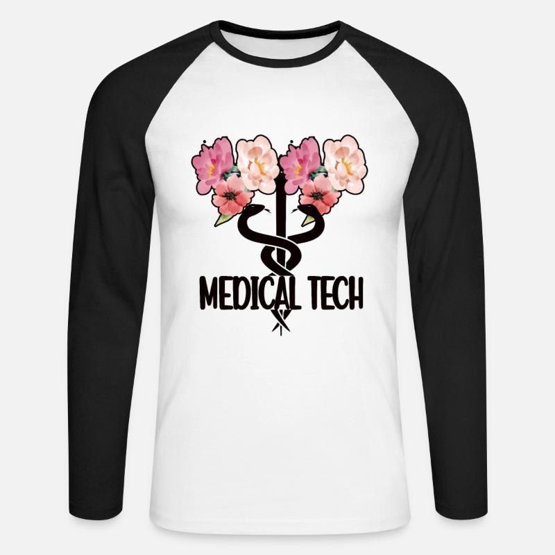 Medizinisch Technischer Assistent Medizintechniker - Unisex Baseballshirt langarm - Weiß/Schwarz