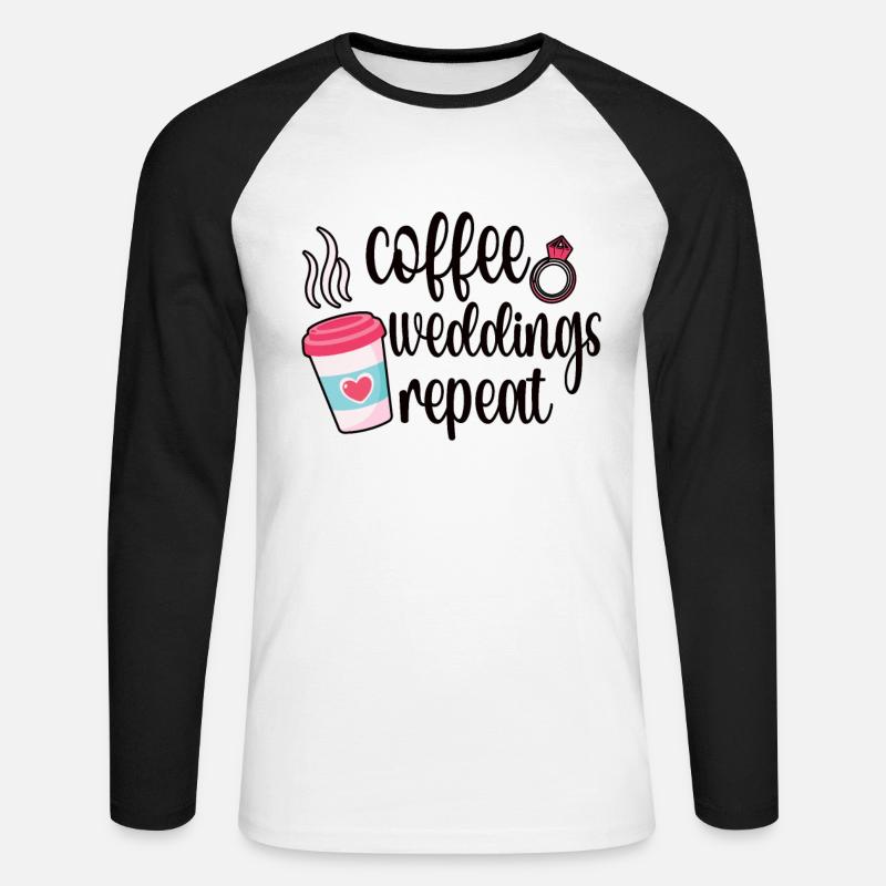 Hochzeitsplaner Heiratsplaner Ehe Wedding Planner - Unisex Baseballshirt langarm - Weiß/Schwarz