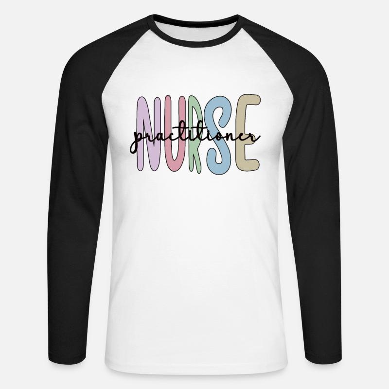 Nurse Practitioner Abschluss Krankenpflegerin - Unisex Baseballshirt langarm - Weiß/Schwarz