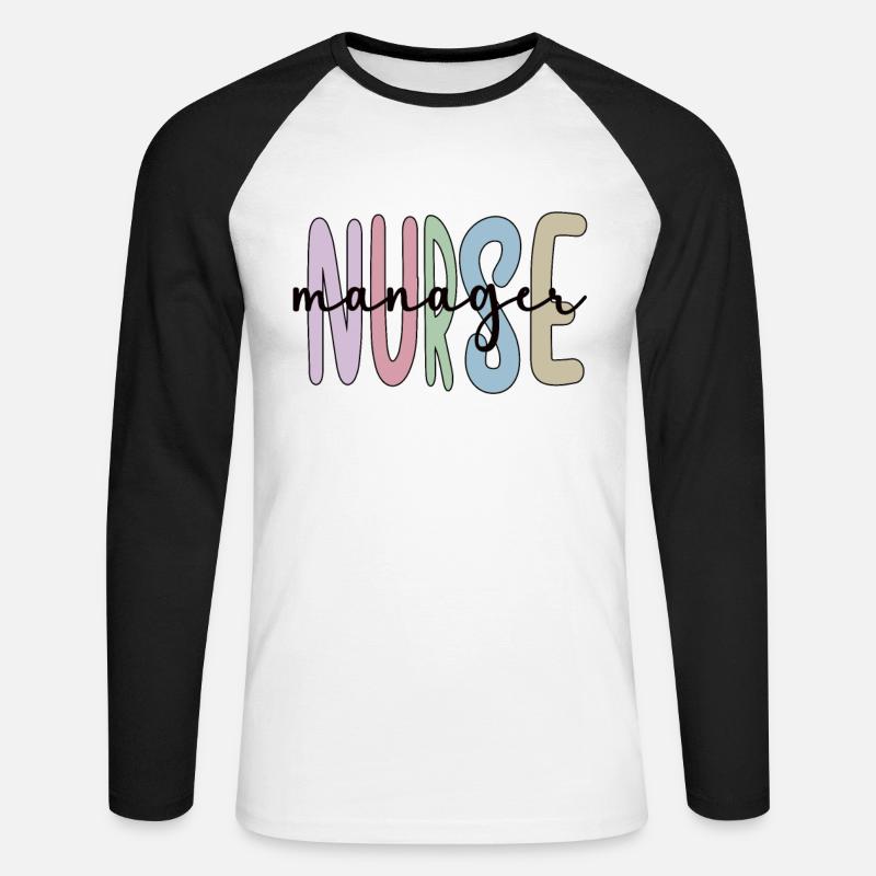 Oberschwester Krankenschwester Manager Geschenk - Unisex Baseballshirt langarm - Weiß/Schwarz