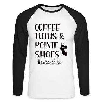 ballet dancer ballerina ballet dance ballerina - Unisex Long Sleeve Baseball T-Shirt - white/black - Front - Nik (191cm)