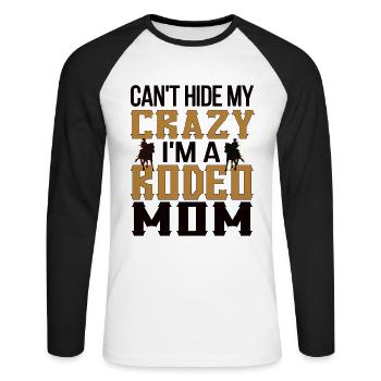 Meilleur cadeau de maman Rodeo Rider Rodeo Rider - T-shirt baseball manches longues Homme - blanc/noir - Devant - Nik (191cm)