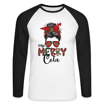 COTA Christmas Occupational Therapy Assistant Xmas - Unisex Long Sleeve Baseball T-Shirt - white/black - Front - Nik (191cm)