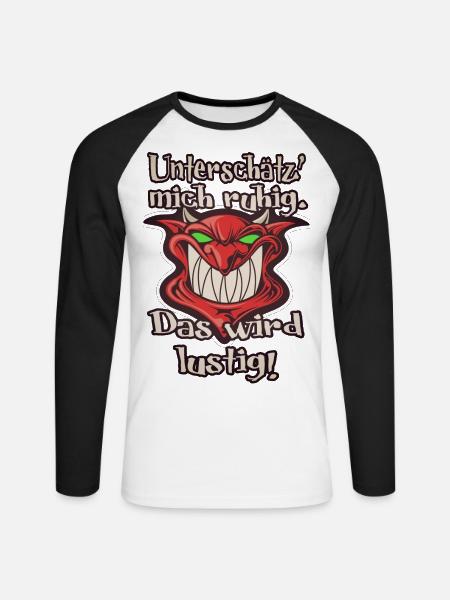 Das wird lustig! - Unisex Baseballshirt langarm - Weiß/Schwarz