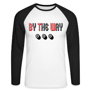 Bye the way - Unisex Long Sleeve Baseball T-Shirt - white/black - Front - Nik (191cm)
