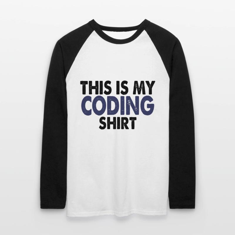 Programmation informatique de nerd de codage T-shirt baseball manches longues Homme