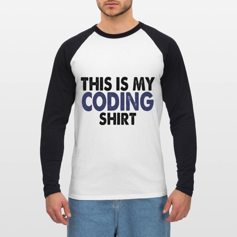 Programmation informatique de nerd de codage T-shirt baseball manches longues Homme