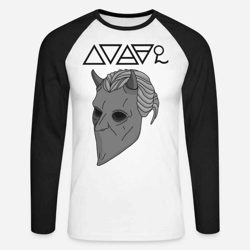 Die Paintless Ghoul - Unisex Baseballshirt langarm - Weiß/Schwarz