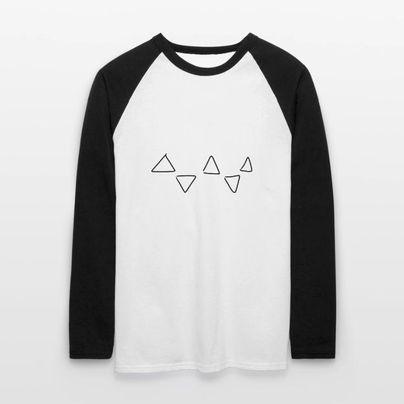 Triangular pattern Unisex Long Sleeve Baseball T-Shirt