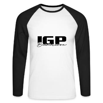 IGP BEAUCERON Chien Sport Wilsigns Chien Chien - T-shirt baseball manches longues Homme - blanc/noir - Devant - Nik (191cm)