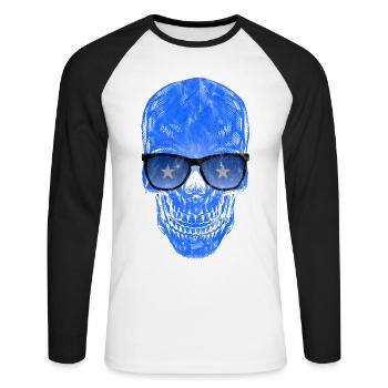 Somalia - Unisex Long Sleeve Baseball T-Shirt - white/black - Front - Nik (191cm)