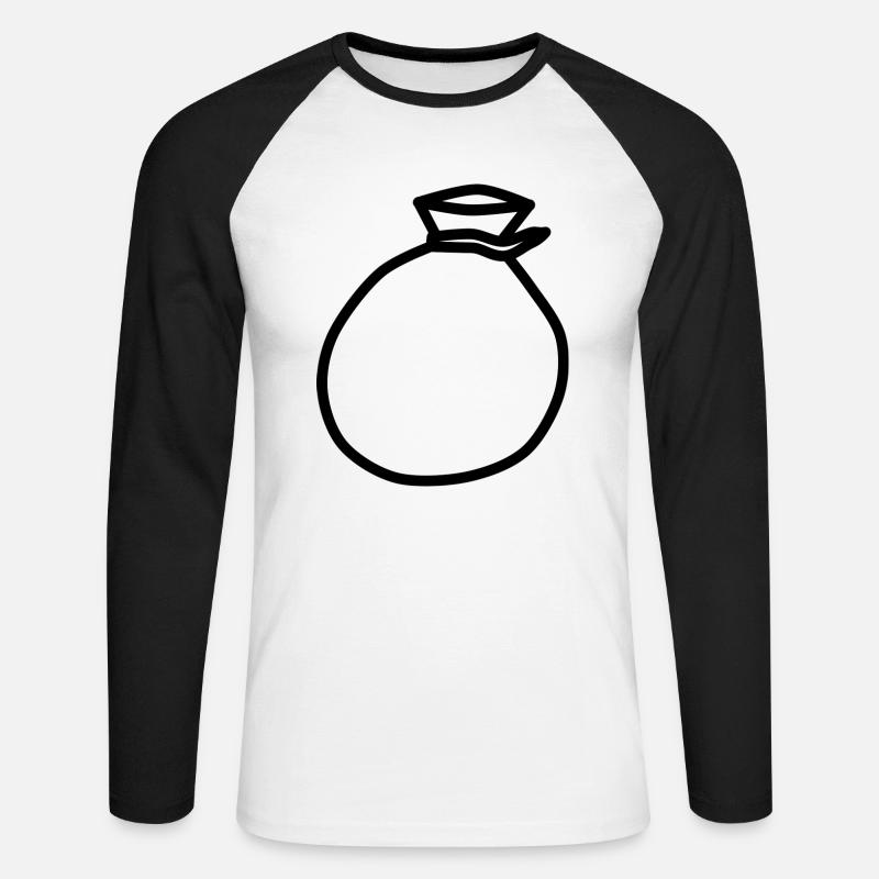 backpack suitcase backpack bag briefcase36 - Unisex Long Sleeve Baseball T-Shirt - white/black
