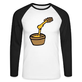 Koch Fondue Käse Aligot Käsefondue französische K - Unisex Baseballshirt langarm - Weiß/Schwarz - Vorne - Nik (191cm)
