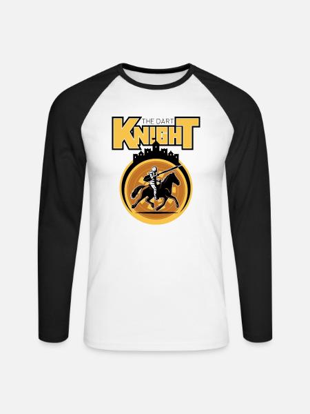 the Dart Knight Rider - Unisex Baseballshirt langarm - Weiß/Schwarz