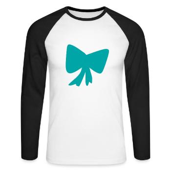 Loop blue icon - Unisex Long Sleeve Baseball T-Shirt - white/black - Front - Nik (191cm)