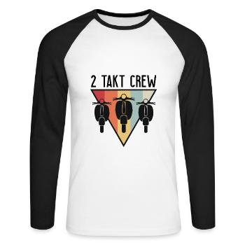 Scooter scooter moped - Unisex Long Sleeve Baseball T-Shirt - white/black - Front - Nik (191cm)