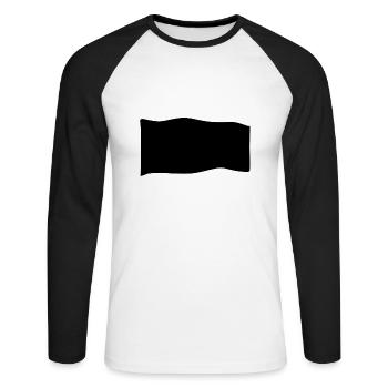 Drapeau de symbole de forme - T-shirt baseball manches longues Homme - blanc/noir - Devant - Nik (191cm)
