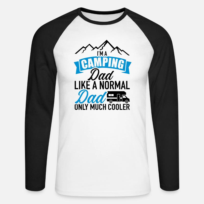 Wohnmobil - Unisex Baseballshirt langarm - Weiß/Schwarz
