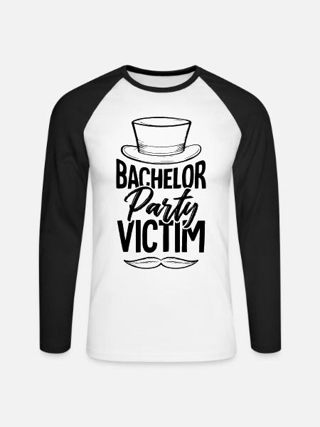 bachelor party bräutigam - Unisex Baseballshirt langarm - Weiß/Schwarz