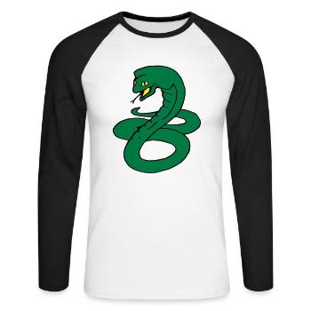 Cobra - T-shirt baseball manches longues Homme - blanc/noir - Devant - Nik (191cm)