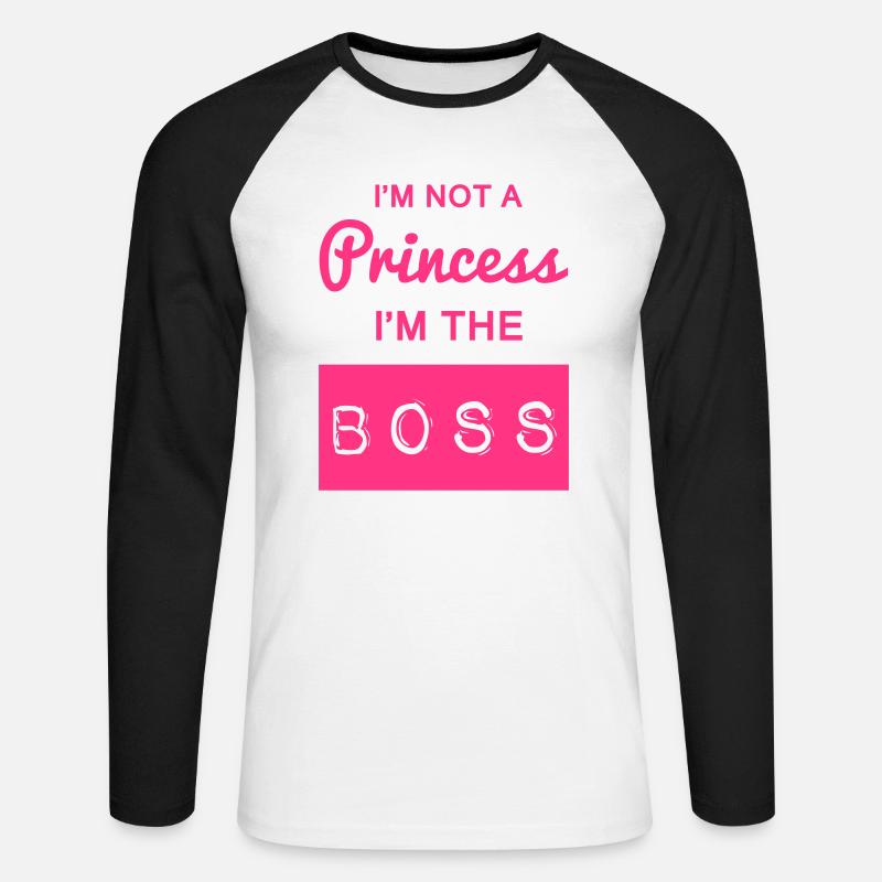 Boss - Maglia da baseball a manica lunga da uomo - bianco/nero
