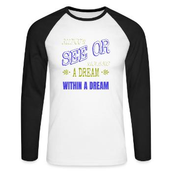 livre d’art cat wine book children a time readers - T-shirt baseball manches longues Homme - blanc/noir - Devant - Nik (191cm)