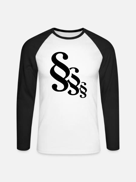 Article - T-shirt baseball manches longues Homme - blanc/noir