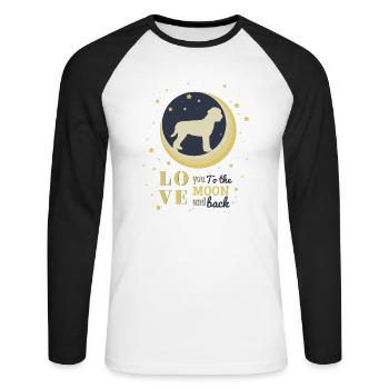 Italian Truffle Dog Dog T-Shirt Gift - Unisex Long Sleeve Baseball T-Shirt - white/black - Front - Nik (191cm)