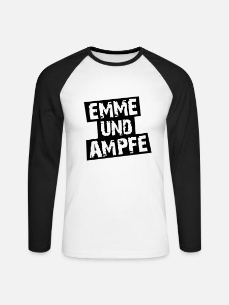MINIMAL EVAPORATION - Unisex Long Sleeve Baseball T-Shirt - white/black