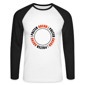 Enterrement de vie de garçon enterrement de vie de garçon - T-shirt baseball manches longues Homme - blanc/noir - Devant - Nik (191cm)