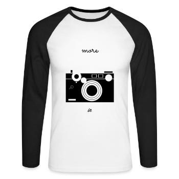 Argus C3 - Unisex Long Sleeve Baseball T-Shirt - white/black - Front - Nik (191cm)